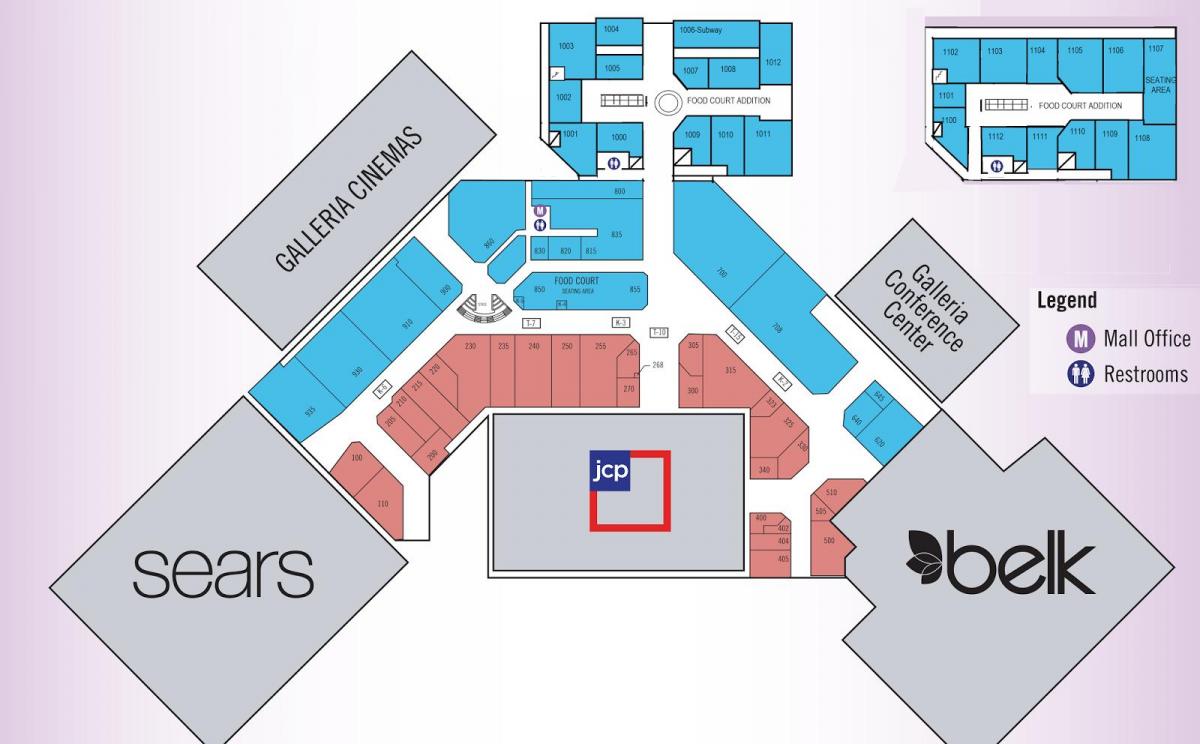 Galleria mall Houston mapa