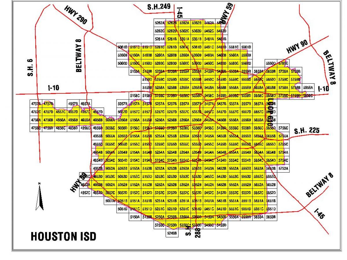 Houston lugar ng paaralan distrito mapa
