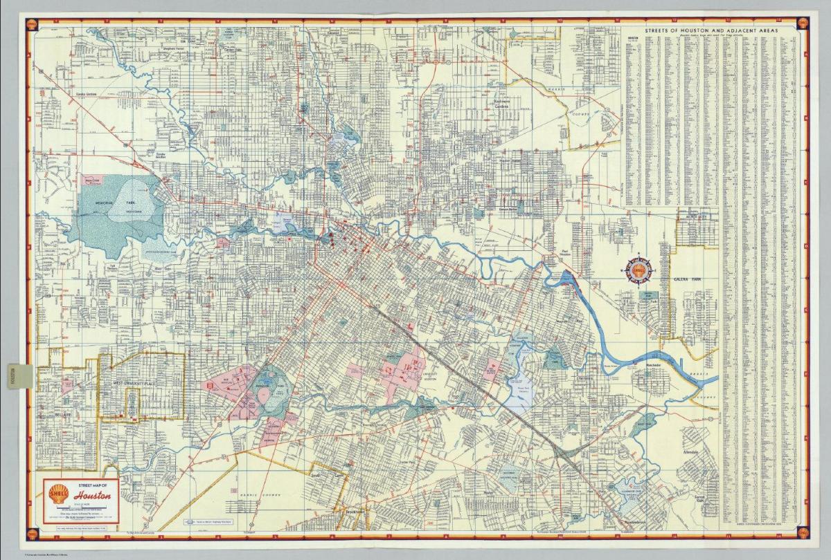 mapa ng kalye ng Houston