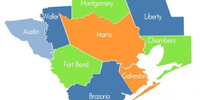 County mapa ng Houston