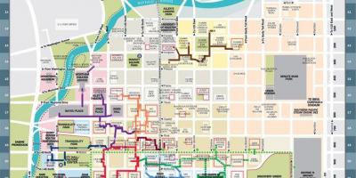 Downtown Houston lagusan mapa