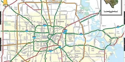 Lungsod ng Houston mapa