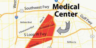 Mapa ng Houston medical center
