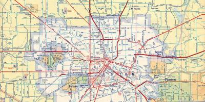 Mapa ng daan ng Houston