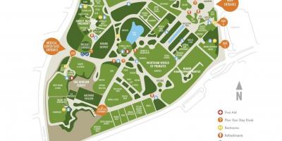 Mapa ng Houston zoo
